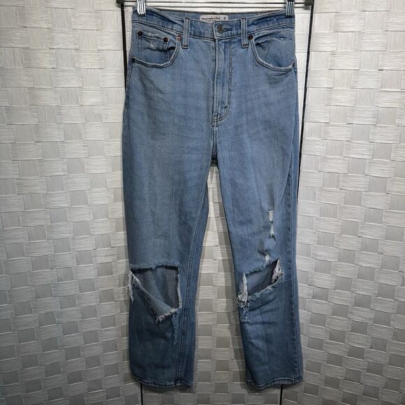 Abercrombie & Fitch Womens The Ankle Straight Ultra High Rise Jeans Size 26 2R - Picture 9 of 9
